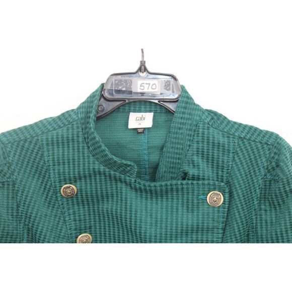 Cabi Lennon Jacket Teal Green Military Style #3913 Blazer Size Medium - Picture 3 of 10